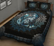 Fox Blue Quilt Bed Set