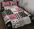 Quarter Midget Racing Pink Quilt Bed Set