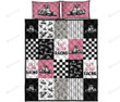 Quarter Midget Racing Pink Quilt Bed Set