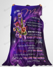 Personalized To Mom Thank You For The Sacrifices From Son Purple Calla Lily Sherpa Fleece Blanket Great Customized Blanket Gifts For Birthday Christmas Thanksgiving