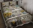 Flower God Says You Are Quilt Bed Set
