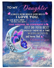 Personalized Butterfly To My Daughter From Mom Fleece Blanket Always Remember How Much I Love You Great Gifts For Birthday Christmas Thanksgiving Anniversary