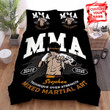 Mixed Martial Arts Bold & Brave Train Hard Fighter Illustration Bed Sheets Spread  Duvet Cover Bedding Sets