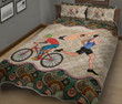 Triathletes Vintage Mandala Quilt Bed Set
