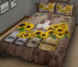 Staffordshire Bull Terrier You Are My Sunshine Quilt Bed Set