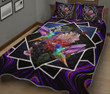 Hummingbird Flower Quilt Bed Set