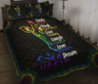 Rainbow Giraffe Quilt Bed Set