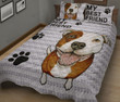 Pitbull Dog Native American Leather Quilt Bedding Set