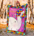 You Are My Sunshine Autism Jigsaw Puzzle Holding Elephant's Trunk Sherpa Fleece Blanket Great Customized Blanket Gifts For Birthday Christmas Thanksgiving