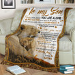 Personalized Lion To My Son Never Feel That You Are Alone From Mom Sherpa Fleece Blanket Great Customized Blanket Gifts For Birthday Christmas Thanksgiving Anniversary