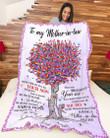 Personalized My Love For Your Son To Mother-in-law Fleece Sherpa Blanket Great Customized Blanket Gift For Birthday Christmas Thanksgiving Anniversary