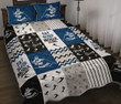 Mogul Skiing Blue Quilt Bed Set