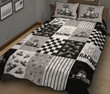 Quarter Midget Racing Gray Quilt Bed Set