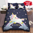 Lying On The Rainbow Bed Sheets Spread  Duvet Cover Bedding Sets