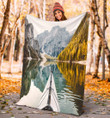 Kayak Nose On The River Sherpa Fleece Blanket  Great Customized Blanket Gifts For Birthday Christmas Thanksgiving