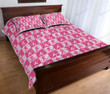 Breast Cancer Pattern Quilt Bed Sheets Spread  Duvet Cover Bedding Sets