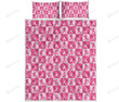 Breast Cancer Pattern Quilt Bed Sheets Spread  Duvet Cover Bedding Sets