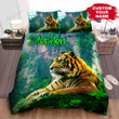 Tiger In The Forest Bed Sheets Spread  Duvet Cover Bedding Sets