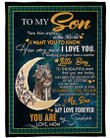 Personalized To My Son From Mom Fleece Sherpa Blanket Great Customized Blanket Gifts For Birthday Christmas Thanksgiving