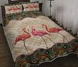 Flamingo Vintage Mandala Quilt Bed Set