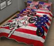 Motocross USA Flag Prints Quilt Bed Set