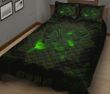 Green Light Butterfly In The Dark Quilt Bed Set