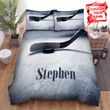 Ice Hockey Stick And Puck On Field Bed Sheets Spread  Duvet Cover Bedding Sets