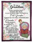 Personalized To My Grandson From Grandma Fleece Sherpa Blanket Great Customized Blanket Gifts For Birthday Christmas Thanksgiving