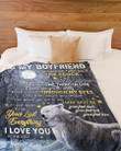 Personalized  To My Boyfriend I Just Want To Be Your Last everything, I Love You Forever & Always Sherpa Fleece Blanket