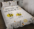 Personalized Bee To My Daughter You Help Me To Bee Quilt Bed Set
