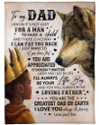 Personalized Custom Name Son To My Dad Wolf I Know It Is Not Easy For A Men To Raise A Child, I Love You Fleece, Sherpa Blanket Great Gifts For Birthday Christmas Thanksgiving Anniversary