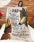 Personalized Custom Name Son To My Dad Wolf I Know It Is Not Easy For A Men To Raise A Child, I Love You Fleece, Sherpa Blanket Great Gifts For Birthday Christmas Thanksgiving Anniversary