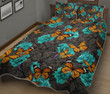 Butterfly Rose Flowers Quilt Bed Set