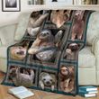 Cute Sloth Images Collage Sherpa Fleece Blanket Perfect Gifts For Sloth Lovers Great Customized Blanket For Birthday Christmas Thanksgiving