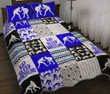 Eat Sleep Wrestling Royal Blue Version Quilt Bed Set