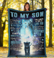 Personalized Lion To My Son I'll Always There To Love You And Support You My Love My Son Fleece Blanket Great Customized Blanket Gifts For Birthday Christmas Thanksgiving