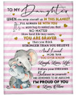 Personalized Family To My Daughter I'll Always Be With You, I'm Proud Of You Sherpa Fleece Blanket