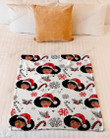 Black Girls Christmas Pattern Fleece Sherpa Blacket Great Customized Blanket Gift For Birthday Christmas Thanksgiving Anniversary
