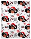 Black Girls Christmas Pattern Fleece Sherpa Blacket Great Customized Blanket Gift For Birthday Christmas Thanksgiving Anniversary