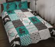 Dirt And Bling Softball Thing Catcher Teal Gray Version Quilt Bed Set