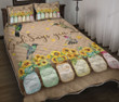 Hummingbird God Says You Are Quilt Bed Set