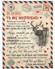 Personalized Love Letter To My Boyfriend From Girlfriend Deer Couple LOVING YOU IS MY LIFE Fleece/Sherpa Blanket Great Customized Gifts For Family Birthday Christmas Thanksgiving Anniversary