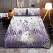 Persian Cat In The Lavender Garden Quilt Bedding Set