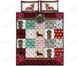 Dachshund Christmas Quilt Bed Set