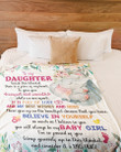 Personalized Family To My Daughter Beleive In Yourself, You'll Always Be My Baby Girl Sherpa Fleece Blanket