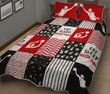 Water Polo Red Quilt Bed Set