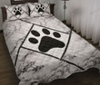 Dog Paw Marble Luxury Quilt Bed Set