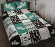 Bobsleigh Green Quilt Bed Set
