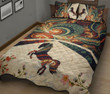Horse Jumping Brown Fractal Quilt Bed Sheets Spread  Duvet Cover Bedding Sets