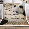 Personalized Panda To My Daughter Never Forget That I Love You Sherpa Fleece Blanket From Dad Great Customized Blanket Gifts For Birthday Christmas Thanksgiving Anniversary